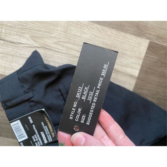 Vittorio Culture NWT Skinny Black Dress Pants, Men's Size 32 x 32, MSRP $68 - Picture 11 of 12